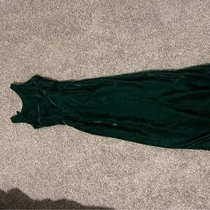 Elegant Green Velvet Dress